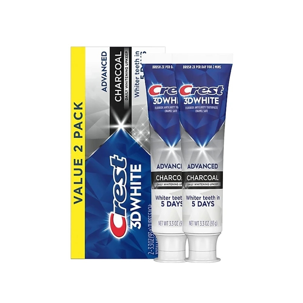 Crest 3D White Advanced Charcoal Toothpaste 93g x 2pcs image