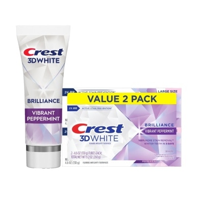 CREST Crest 3D White Brilliance Vibrant Peppermint Toothpaste 130g x 2pcs image