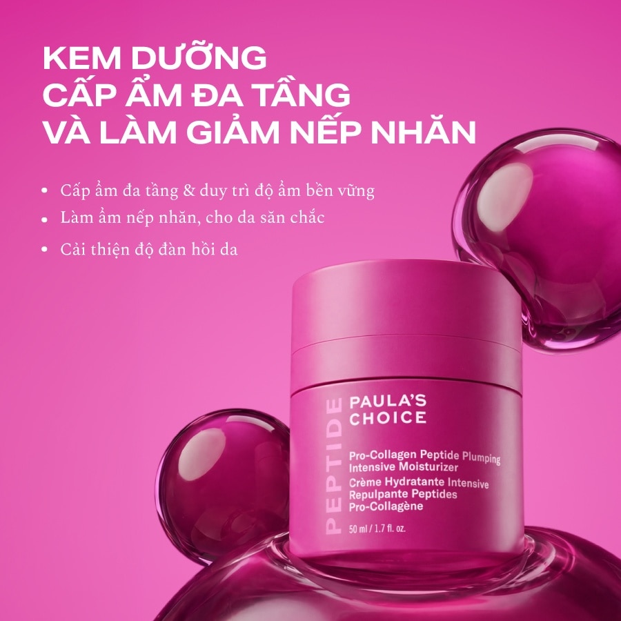 Kem Dưỡng Ẩm Paula’s Choice Làm Mờ Nếp Nhăn Pro Collagen Peptide Plumping Intensive Moisturizer 50ml image