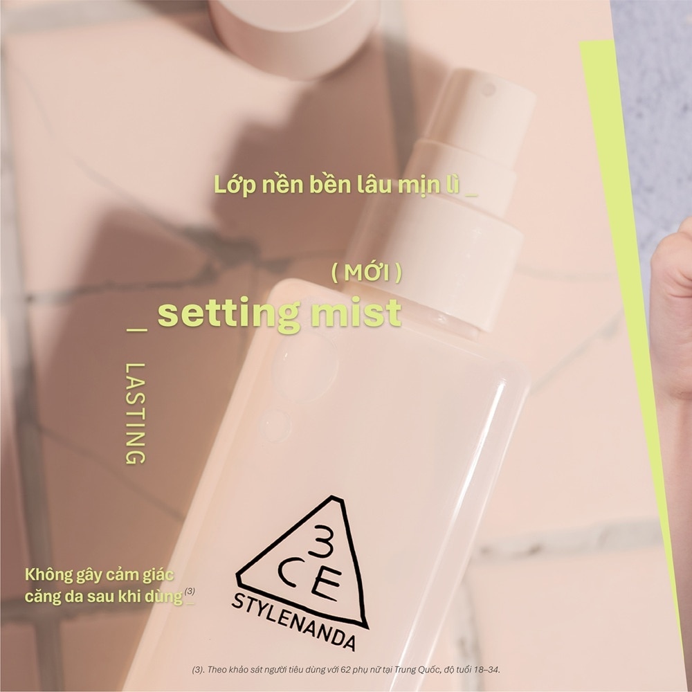 Xịt Khóa Nền 3CE Lasting Setting Mist 95ml image