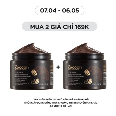 COCOON - Tẩy Da Chết Cocoon Dak Lak Coffee Body Polish Từ Cà Phê Đak Lak 200ml